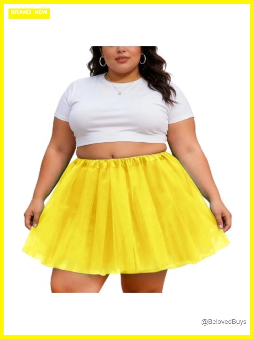 Plus Size 4-Layer Tutu Skirt with Lining A-Line Costume